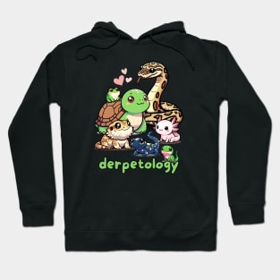 Derpetology - Funny Herpetology Design Hoodie